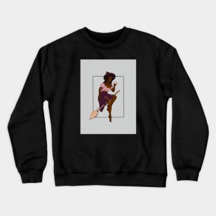 Magical Witch Flying On Her Broom Crewneck Sweatshirt